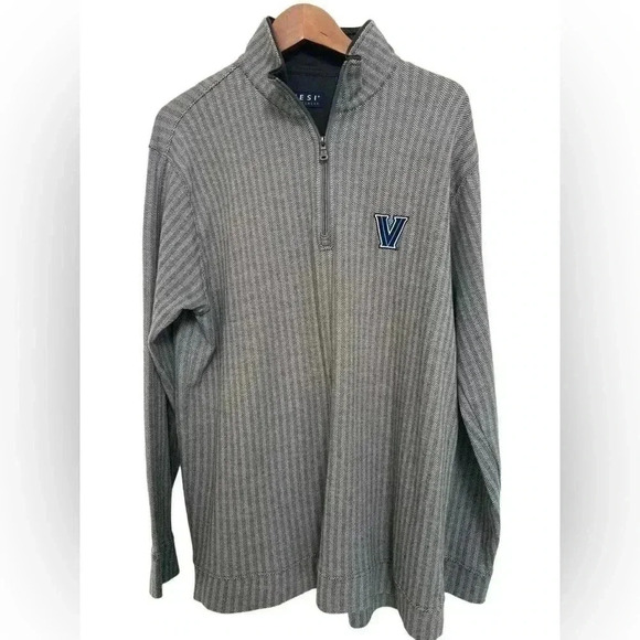 Vesi Villanova Wildcats 1/4 Zip Brown Pullover Size Large - Picture 1 of 5